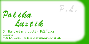 polika lustik business card